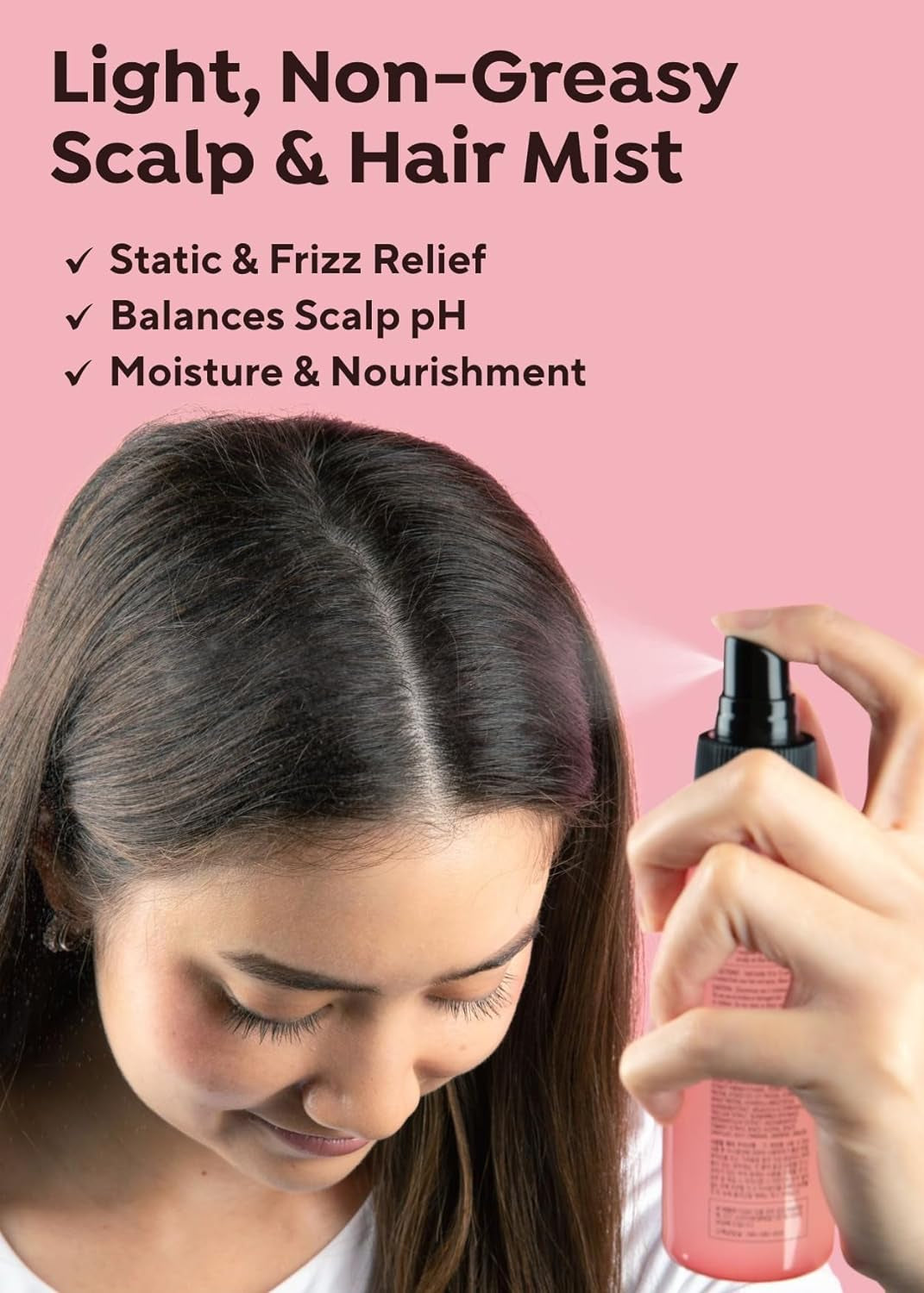 RASPBERRY VINEGAR HAIR MIST (3.55 Fl Oz) Scalp Hair Care Mist, Frizz-Free, Refreshing Floral Scent All Day, Non-Sticky