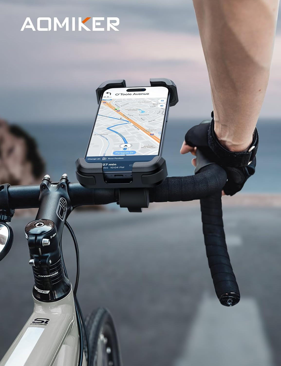 Bike Motorcycle Phone Holder Mount - [2024 Quick Release] Bike Phone Holder Handlebar Clamp, Bicycle Scooter Phone Clip for Iphone 15 14 13 12 11 Pro Max plus Mini, 4.7-6.8" Smartphone