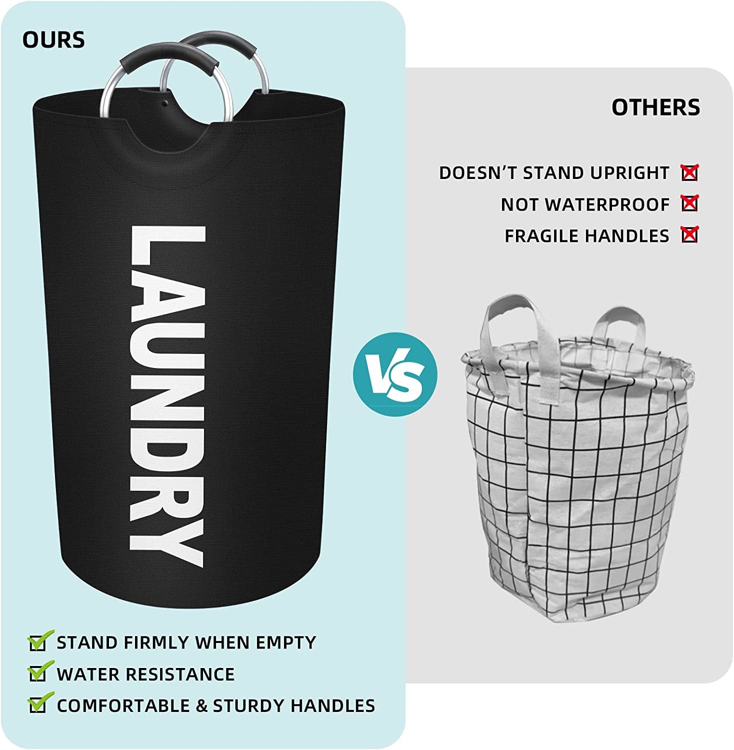 Laundry Basket 90L Black