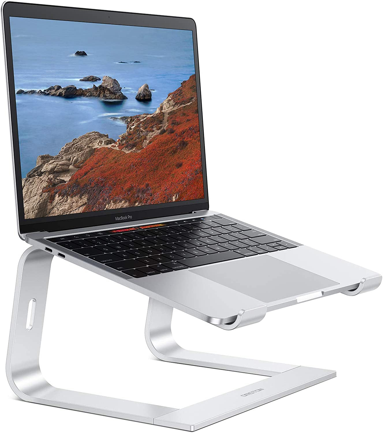 Laptop Stand,  Detachable Laptop Mount, Aluminum Laptop Holder Stand for Desk, Compatible with Macbook Air/Pro, Dell, HP, Lenovo and All Laptops (11-16 Inch), Silver