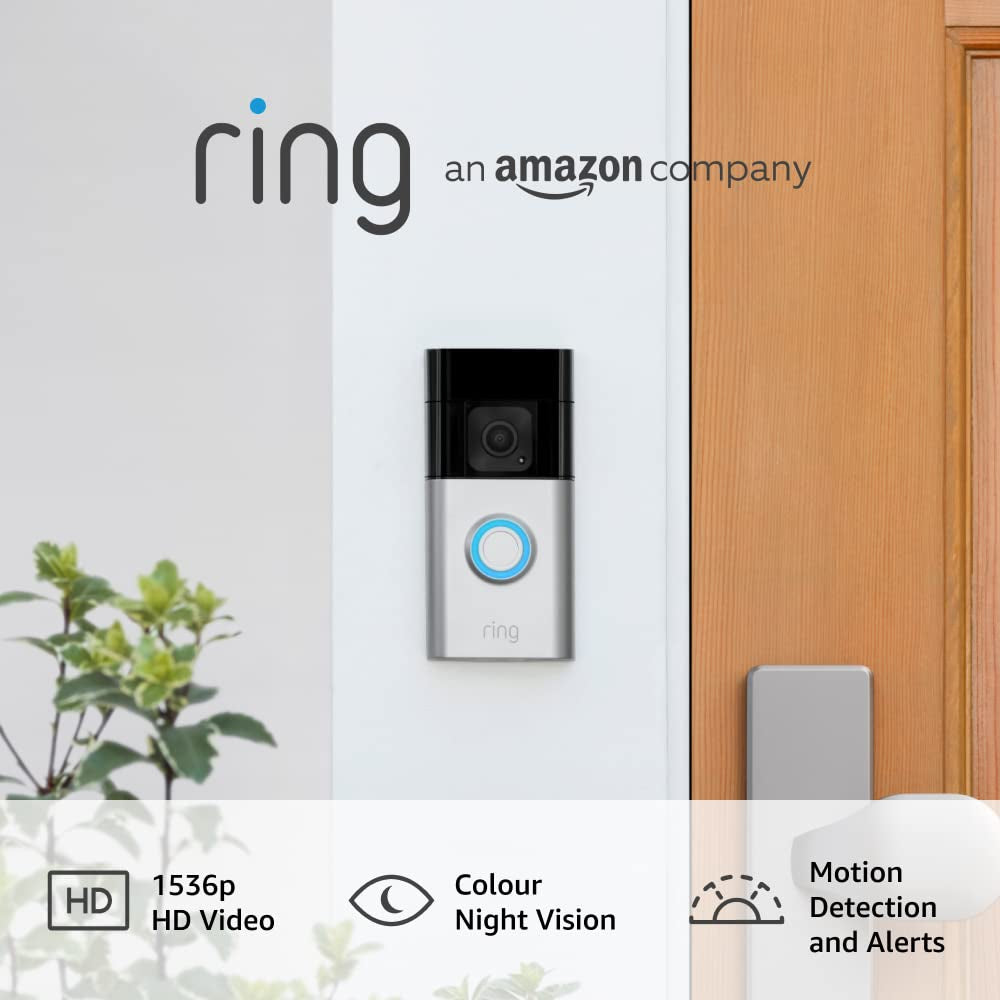 Battery Video Doorbell plus | Head-To-Toe 1536P HD Video, Motion Detection & Alerts, and Two-Way Talk (2023 Release)